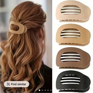 Flat Claw Clips - Multi Colored-6 total